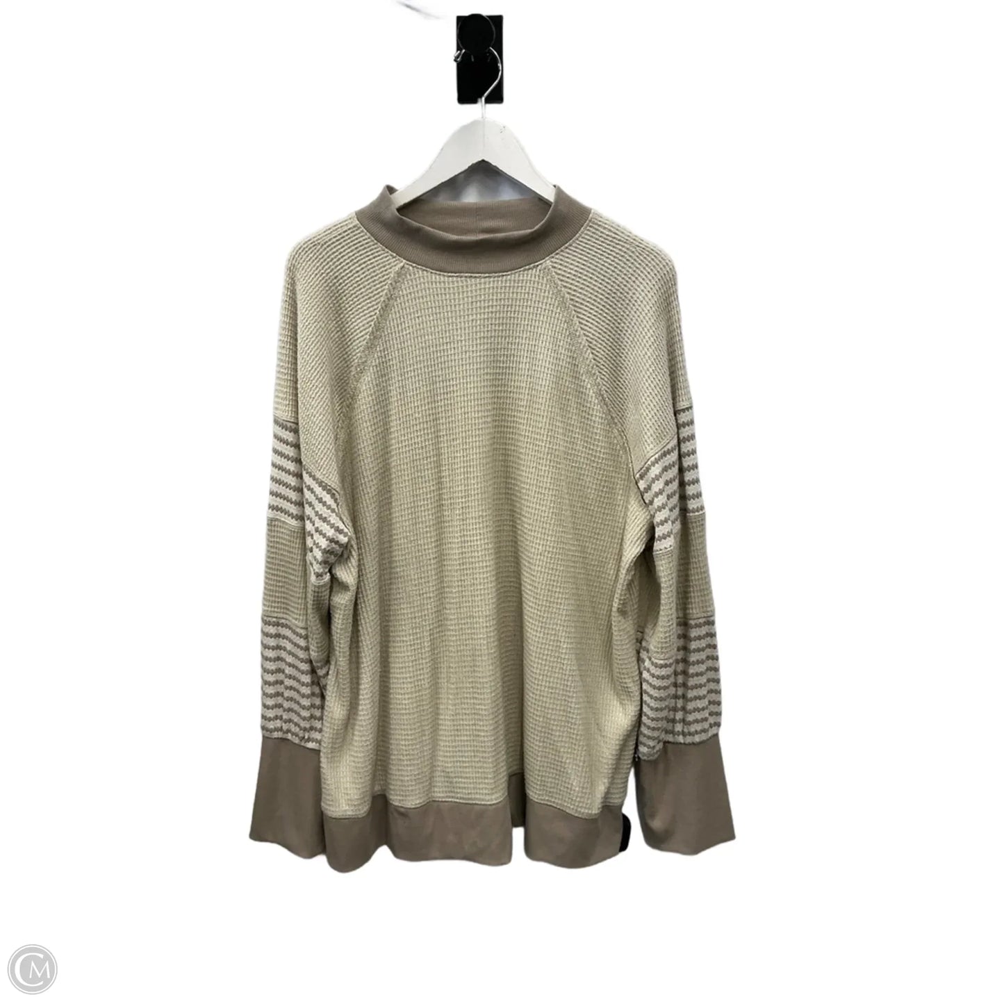 Top Long Sleeve By Cato In Cream, Size: 3x