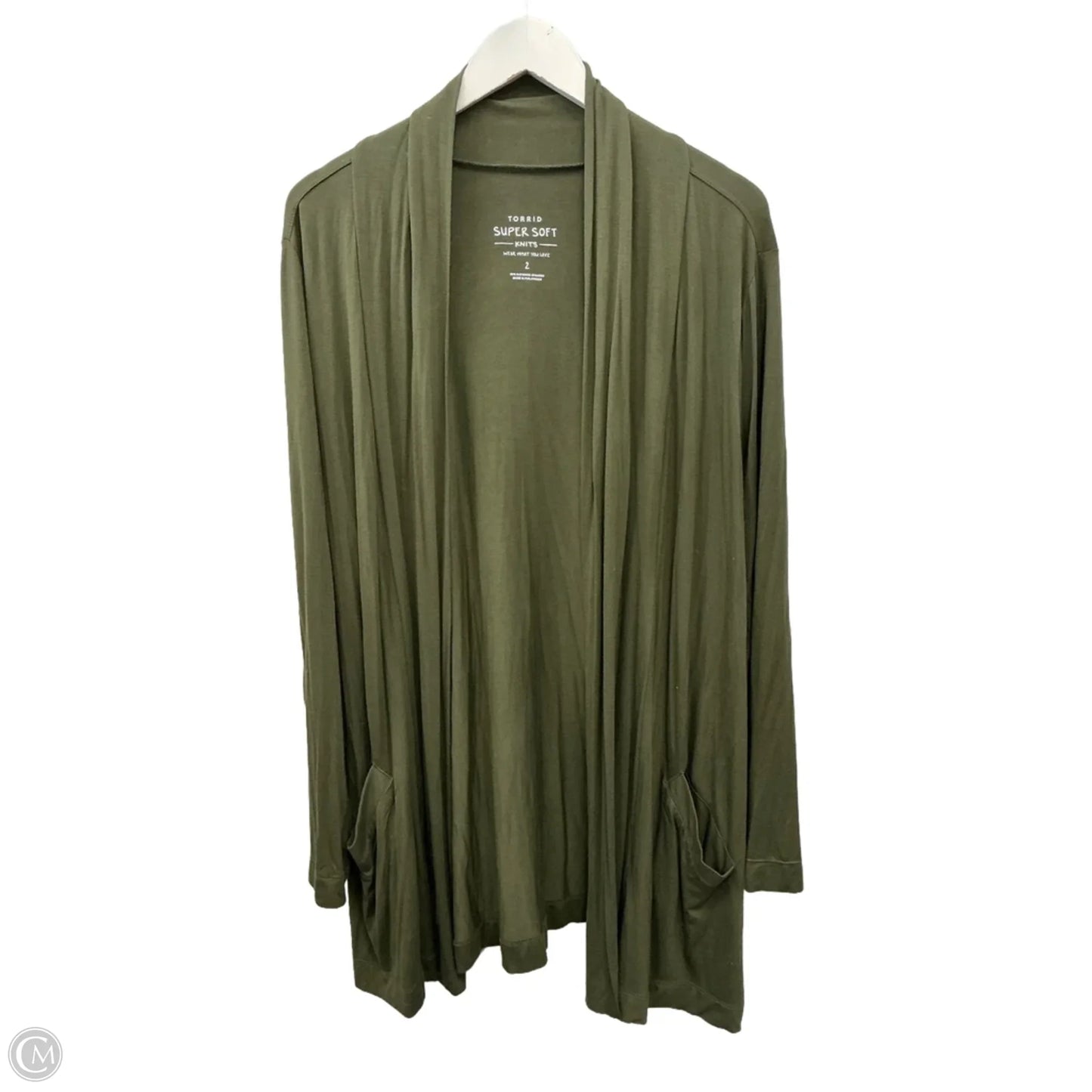 Cardigan By Torrid In Green, Size: 2x