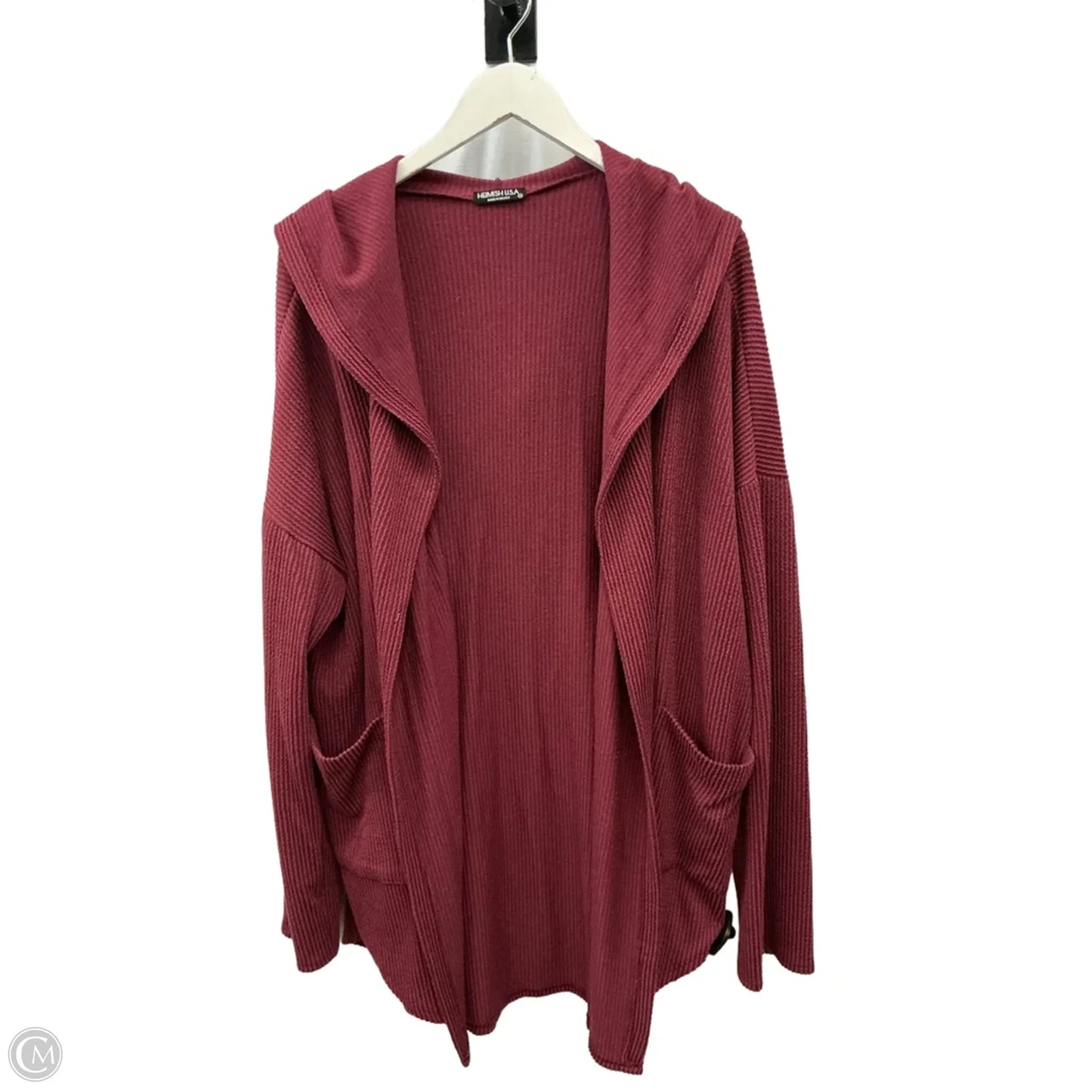 Cardigan By Heimish Usa In Maroon, Size: 3x
