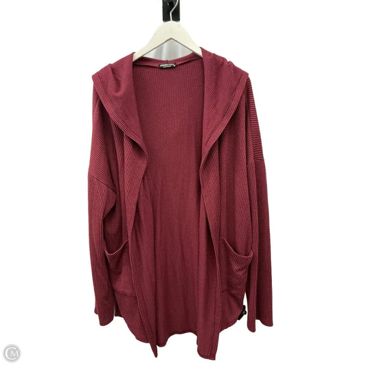 Cardigan By Heimish Usa In Maroon, Size: 3x