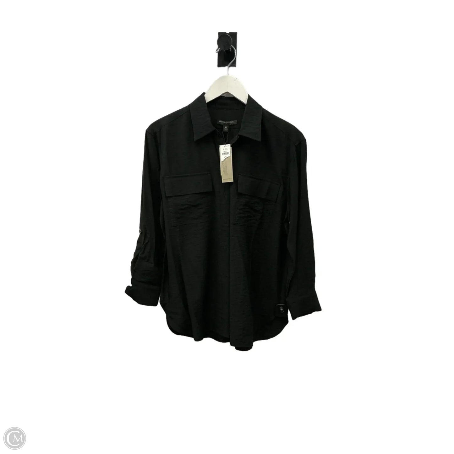 Top Long Sleeve By Banana Republic In Black, Size: Xs