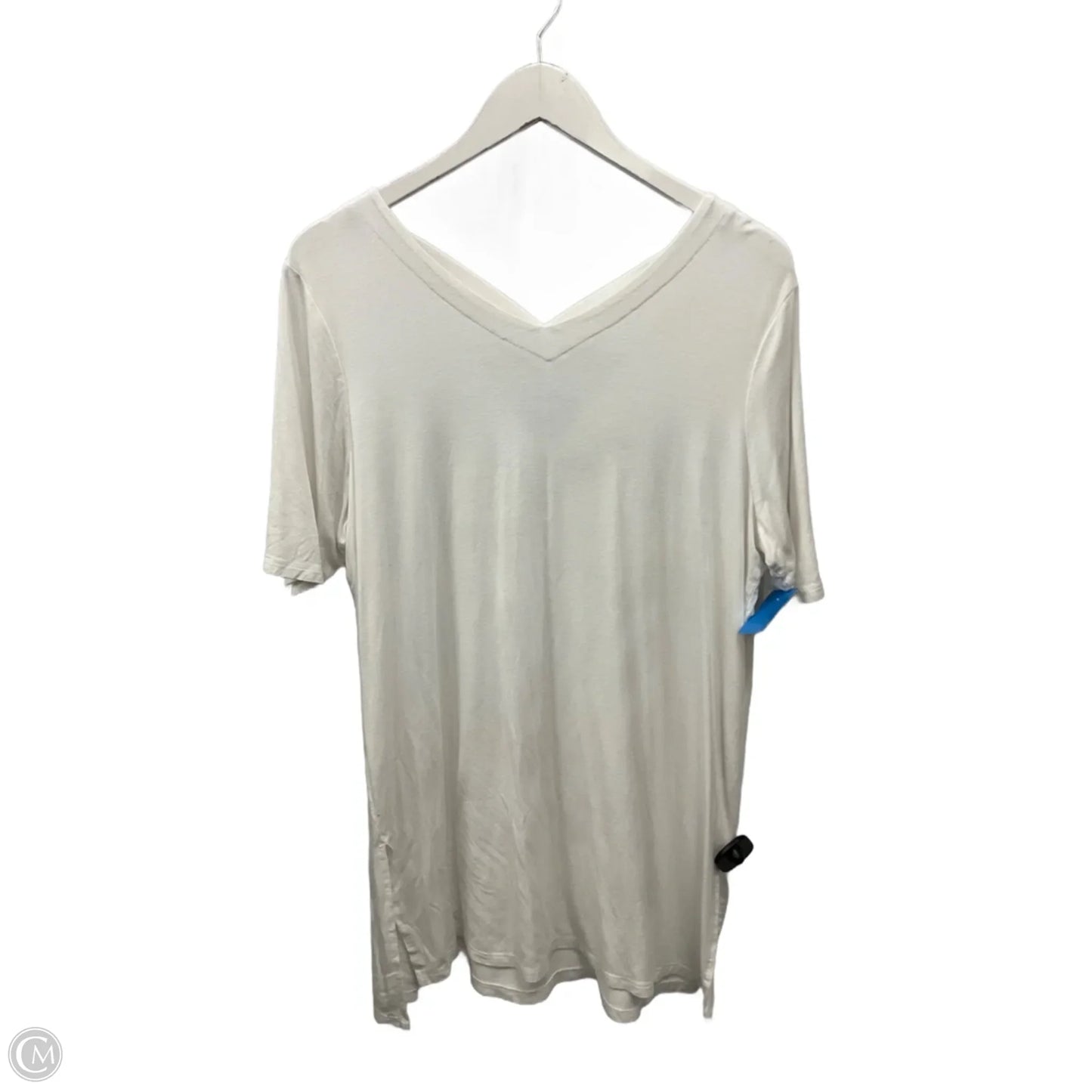 Top Short Sleeve By Zenergy By Chicos In White, Size: L