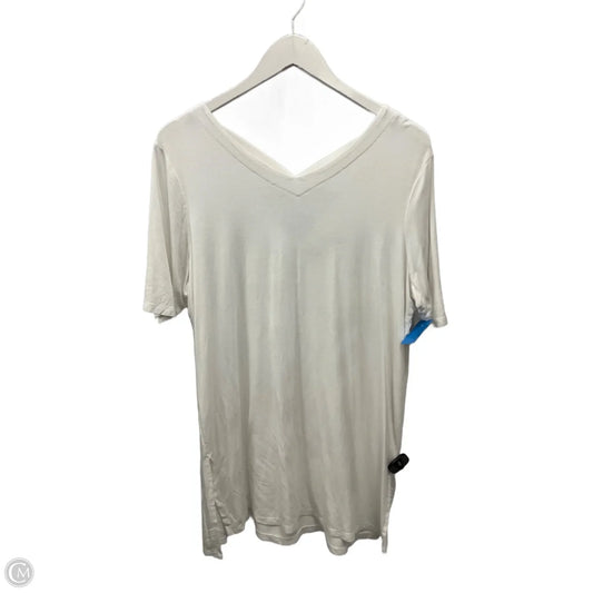 Top Short Sleeve By Zenergy By Chicos In White, Size: L