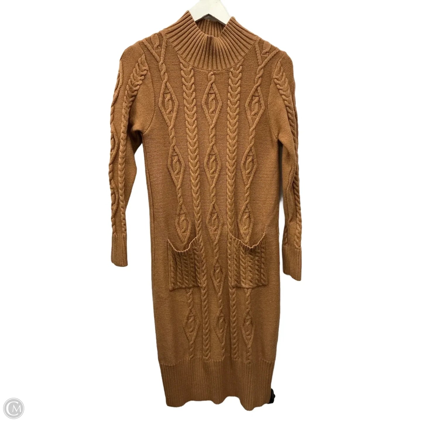 Dress Sweater By Cme In Brown, Size: M