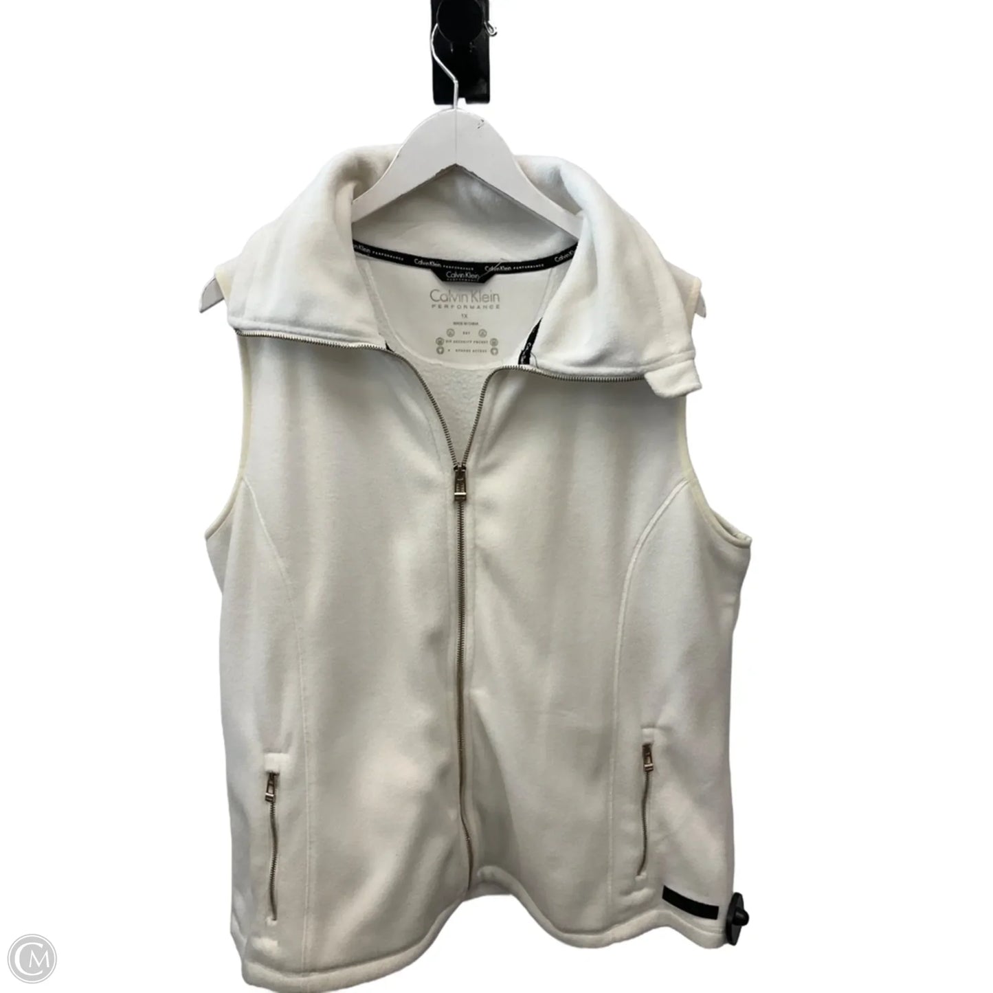 Vest Fleece By Calvin Klein In White, Size: 1x