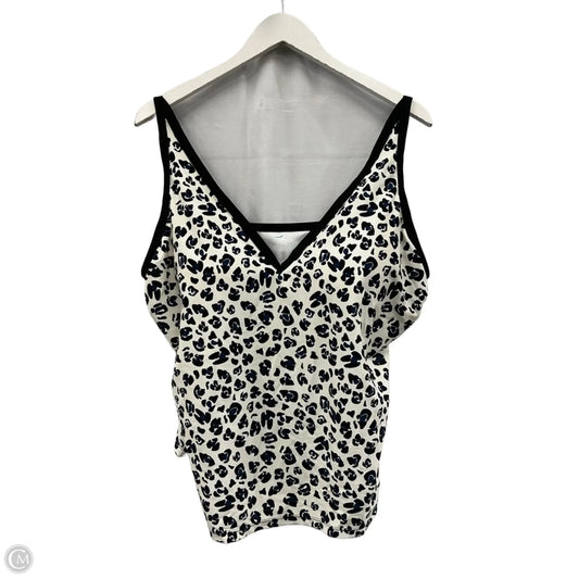 Swimsuit Top By Clothes Mentor In Black & White, Size: 2x