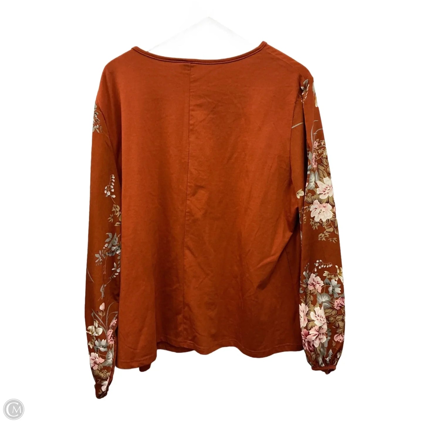 Top Long Sleeve By Emery Rose In Orange, Size: 3x