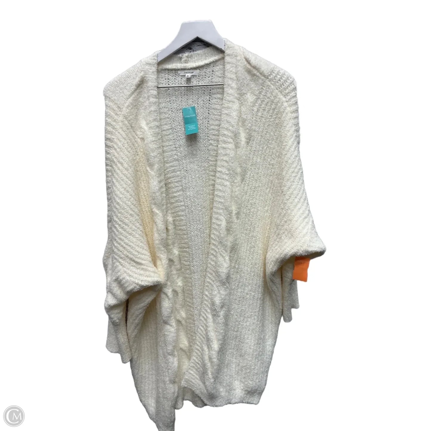 Sweater Cardigan By Maurices In Cream, Size: 2x