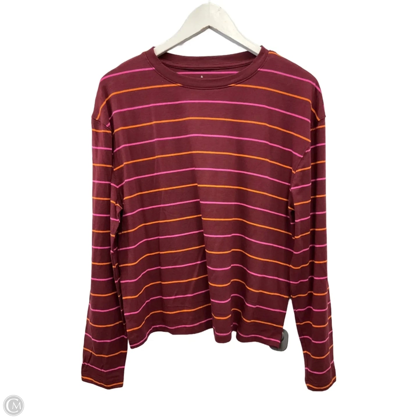 Top Long Sleeve By A New Day In Maroon, Size: L