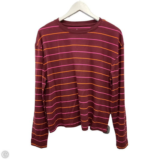 Top Long Sleeve By A New Day In Maroon, Size: L