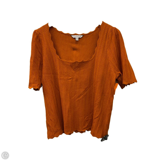 Top Short Sleeve By Ophelia Roe In Orange, Size: 1x
