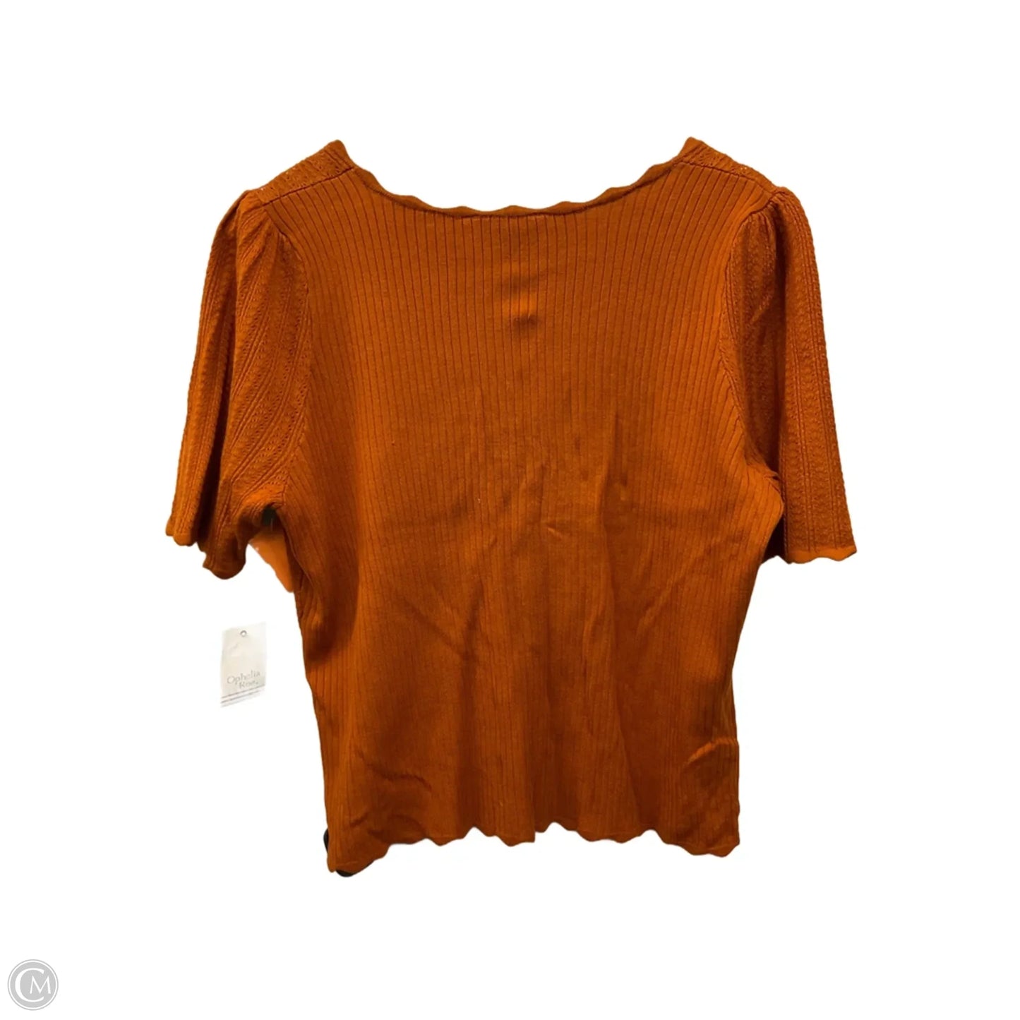 Top Short Sleeve By Ophelia Roe In Orange, Size: 1x