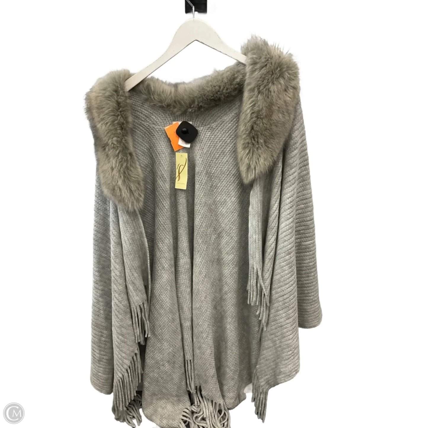 Shawl By Clothes Mentor In Grey, Size: Osfm