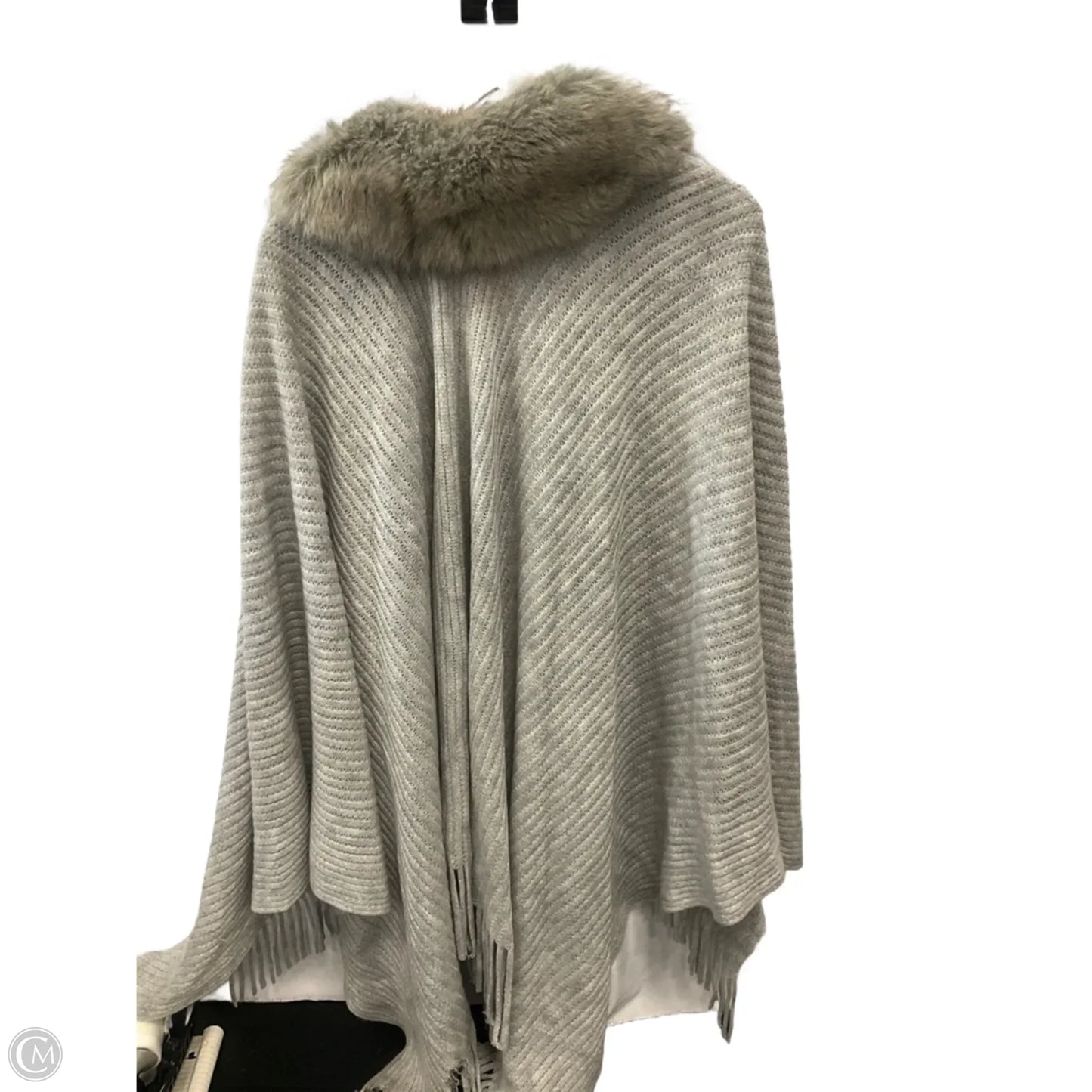 Shawl By Clothes Mentor In Grey, Size: Osfm