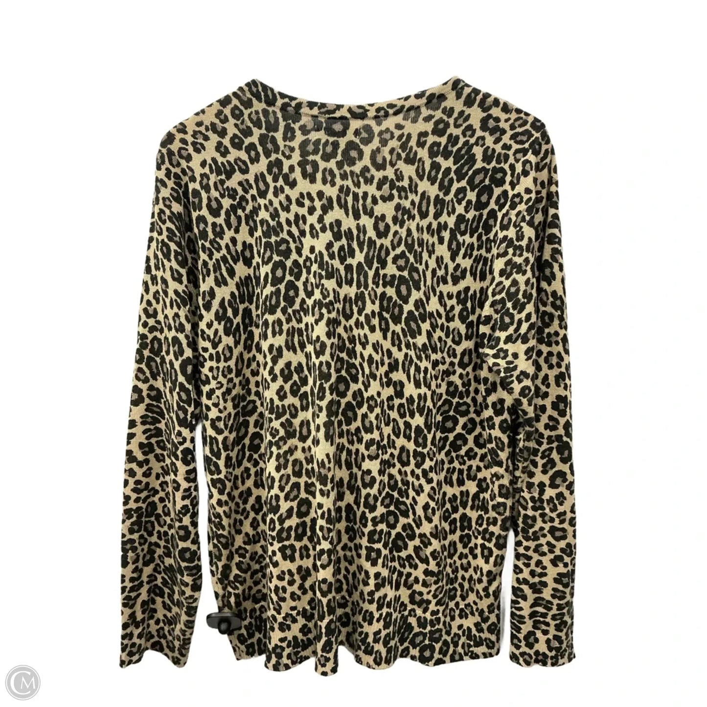 Cardigan By Croft And Barrow In Animal Print, Size: Xxl