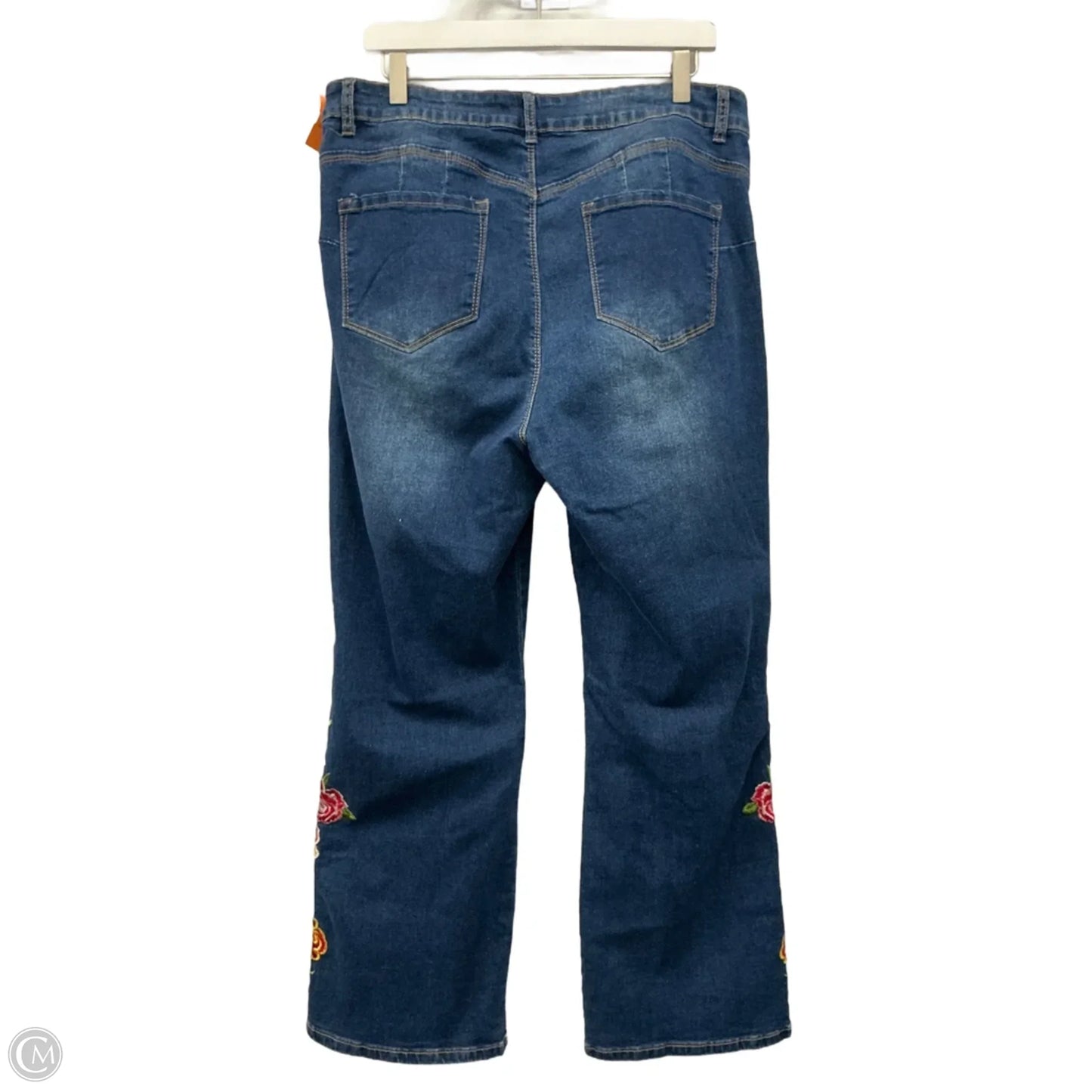 Jeans Flared By Clothes Mentor In Blue Denim, Size: 18