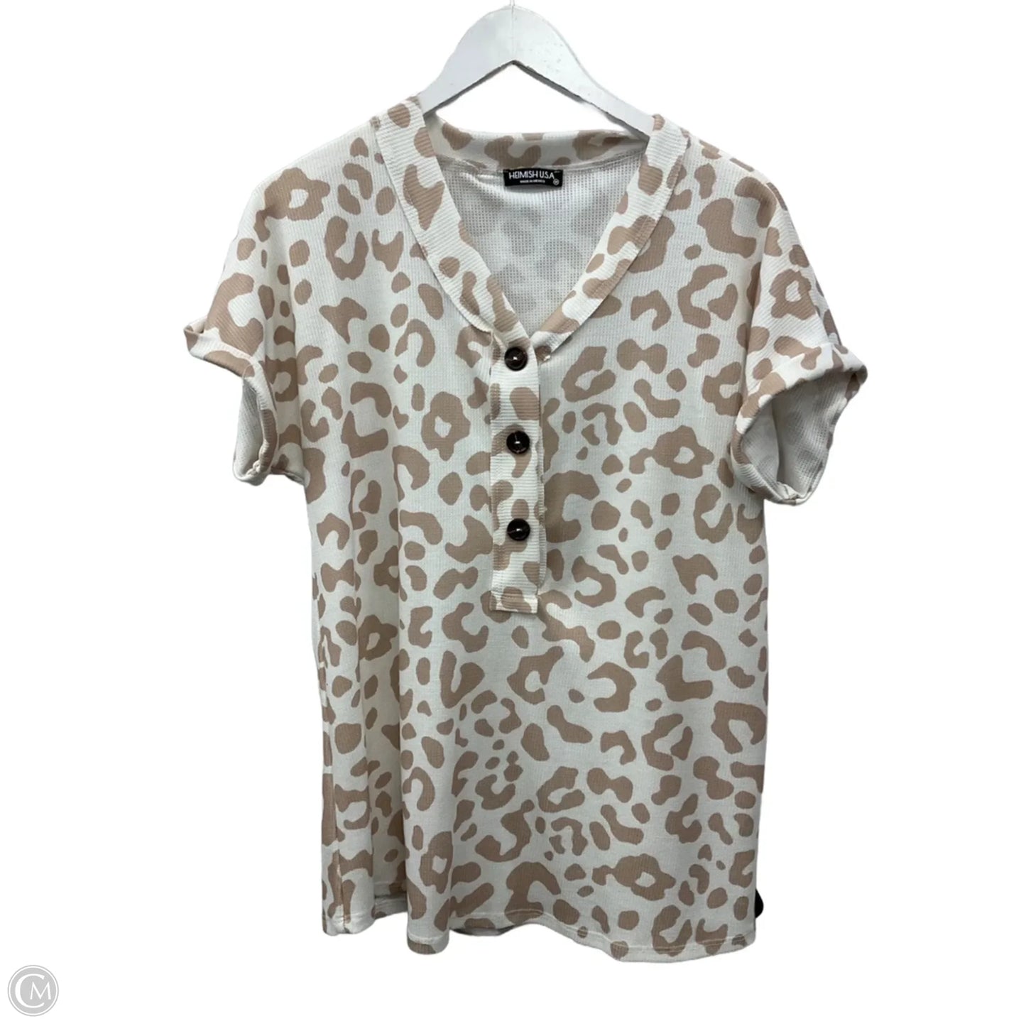 Top Short Sleeve By Heimish Usa In Cream, Size: M