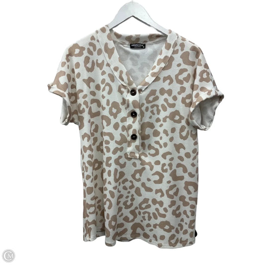 Top Short Sleeve By Heimish Usa In Cream, Size: M