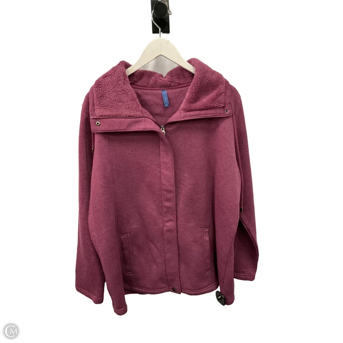 Jacket Fleece By Falls Creek In Purple, Size: 2x