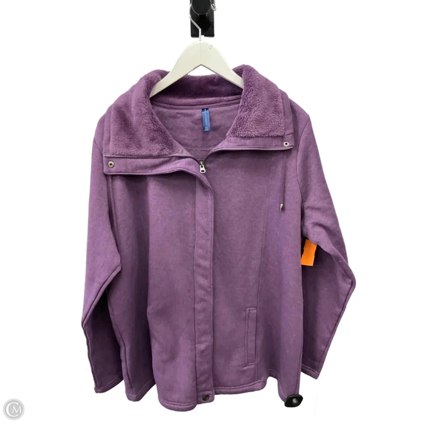Jacket Fleece By Falls Creek In Purple, Size: 2x