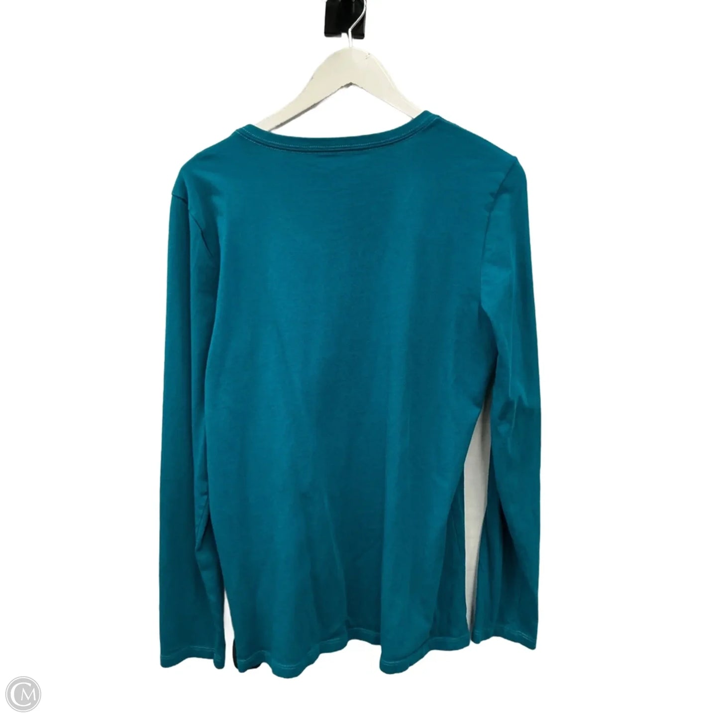 Top Long Sleeve By Life Is Good In Teal, Size: L