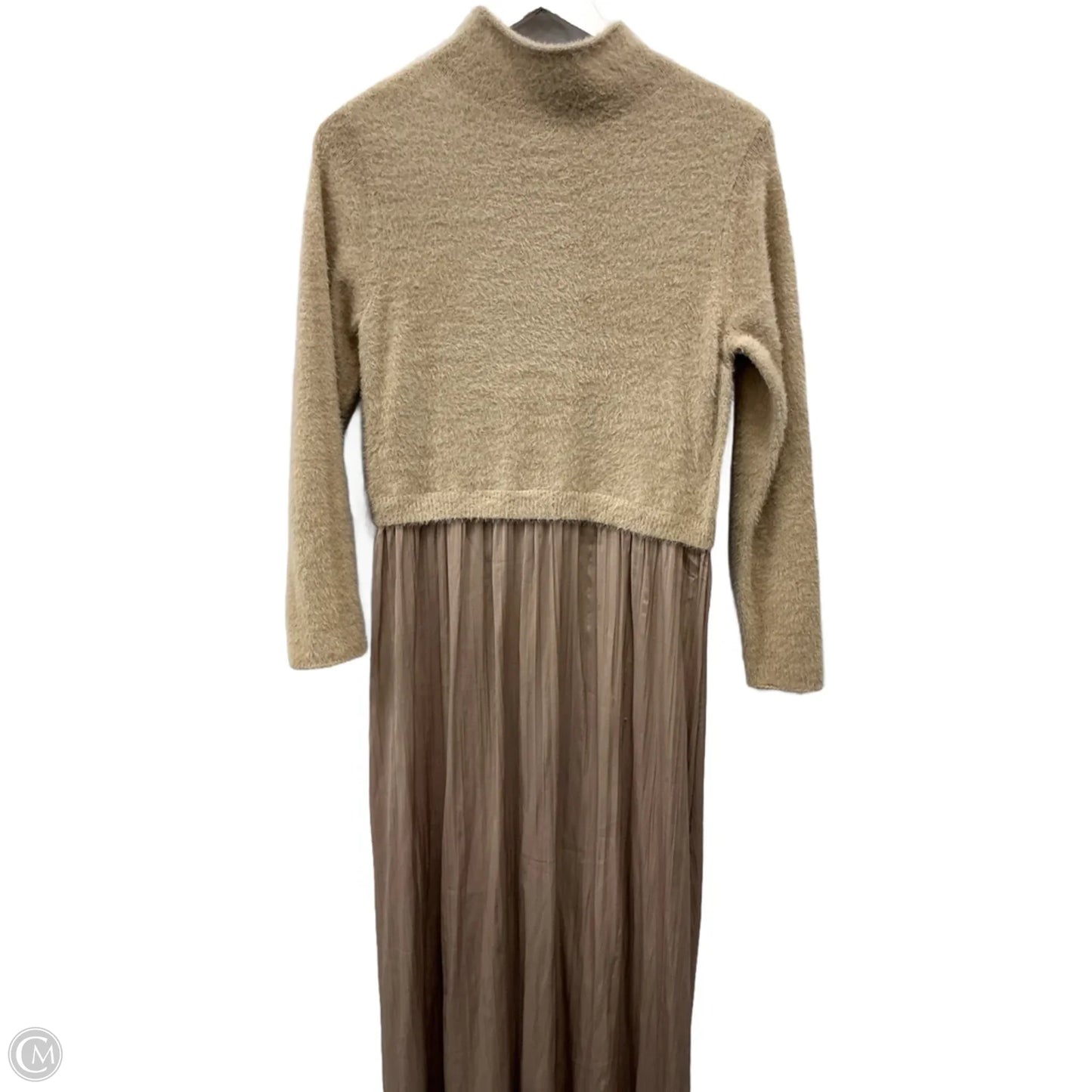 Dress Casual Midi By Anthropologie In Rose Gold, Size: M