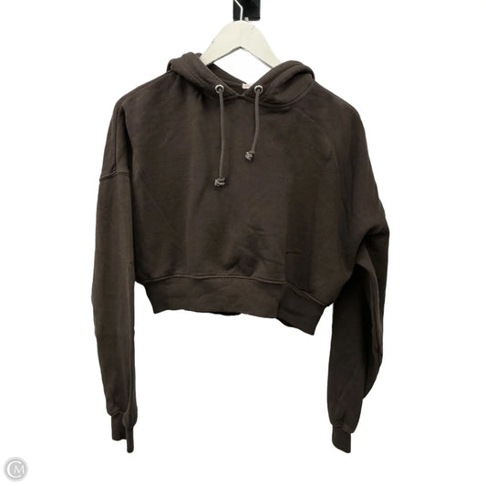 Sweatshirt Hoodie By Good American In Bronze, Size: Xs