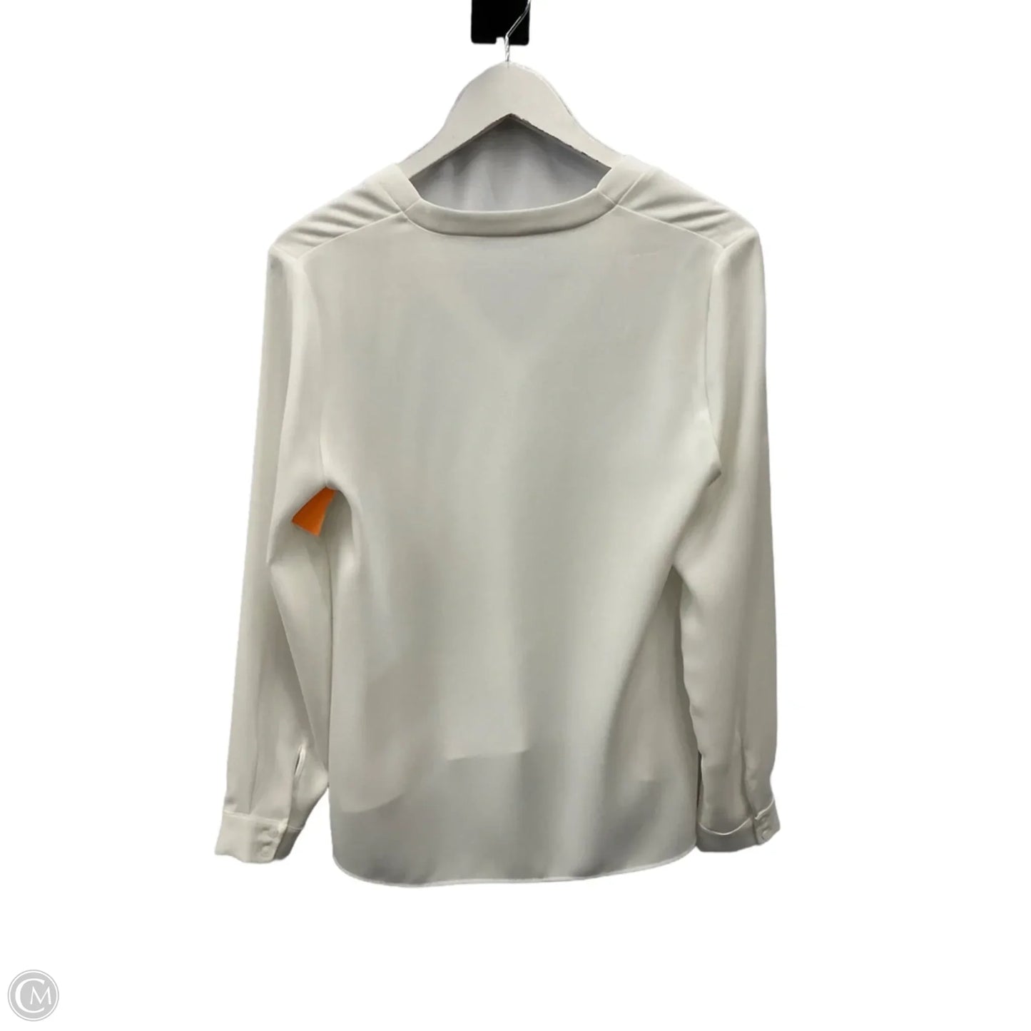 Top Long Sleeve By Zara Basic In White, Size: M