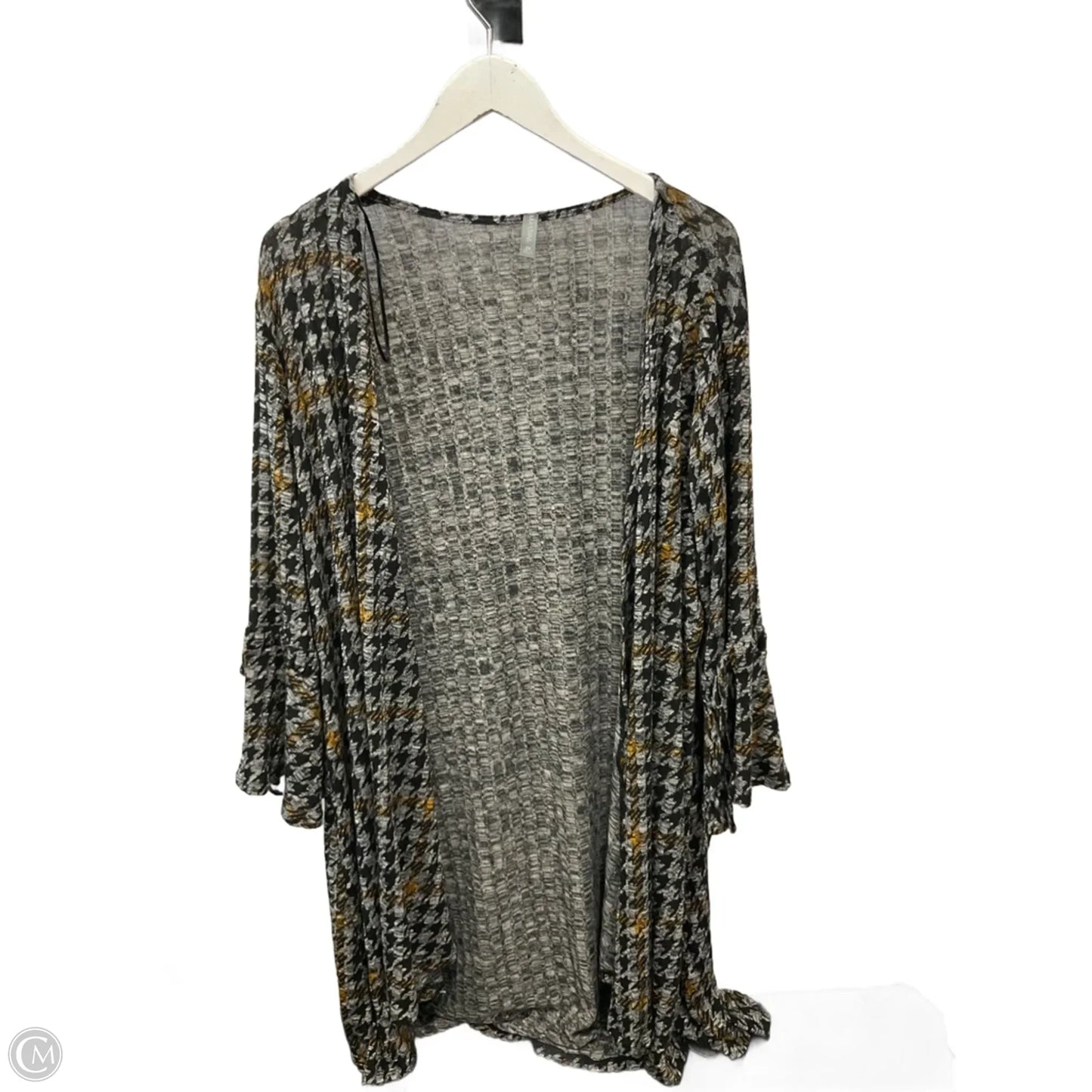 Cardigan By Massini In Black & Grey, Size: 2x