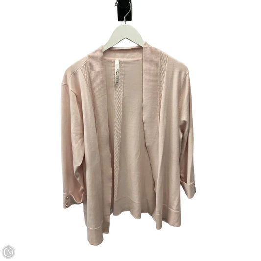 Cardigan By Clothes Mentor In Pink, Size: 3x