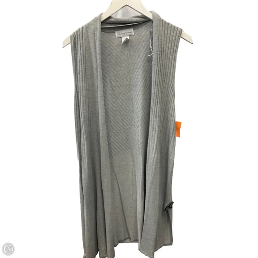 Vest Sweater By Clothes Mentor In Grey, Size: 1x