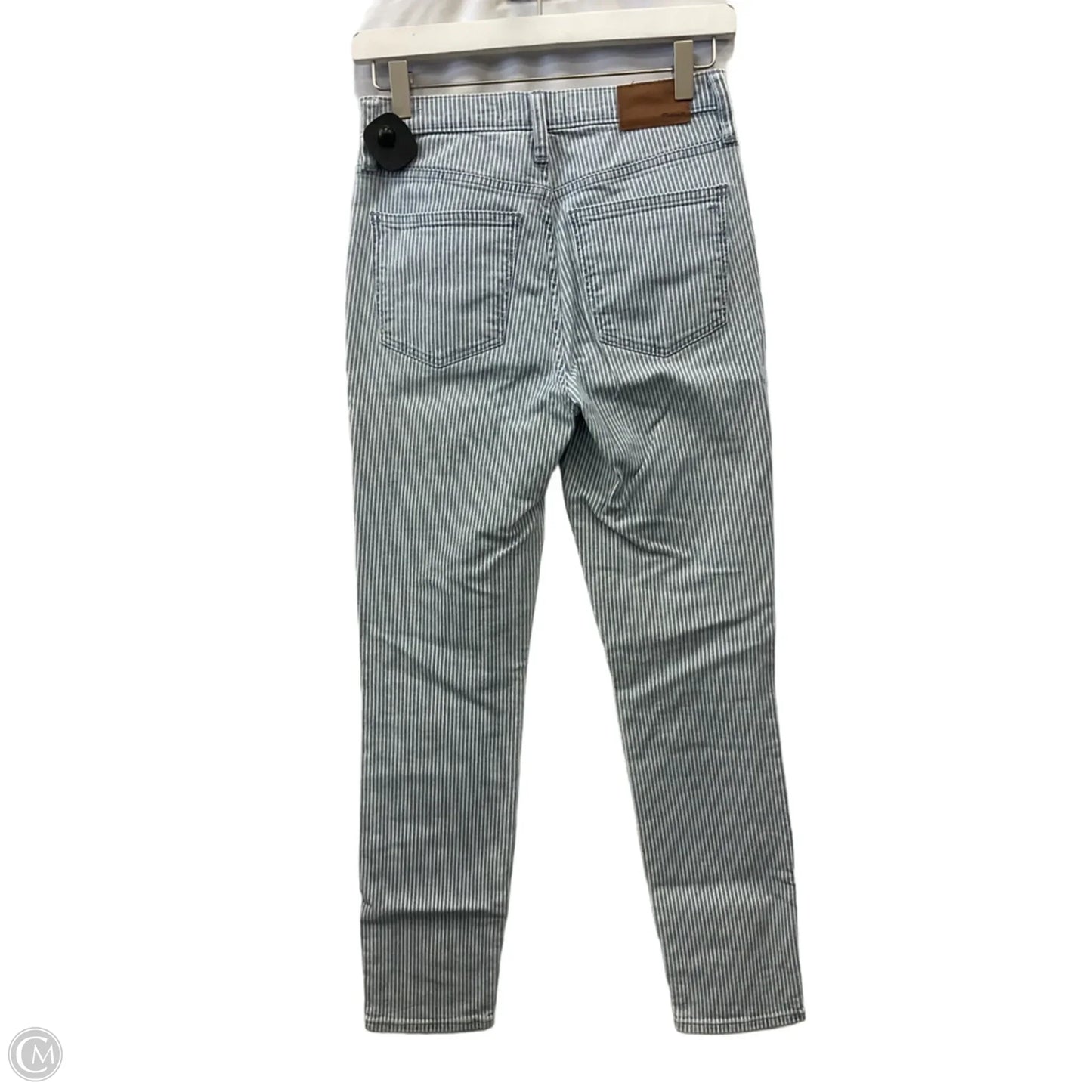 Jeans Cropped By Madewell In Blue & White, Size: 0