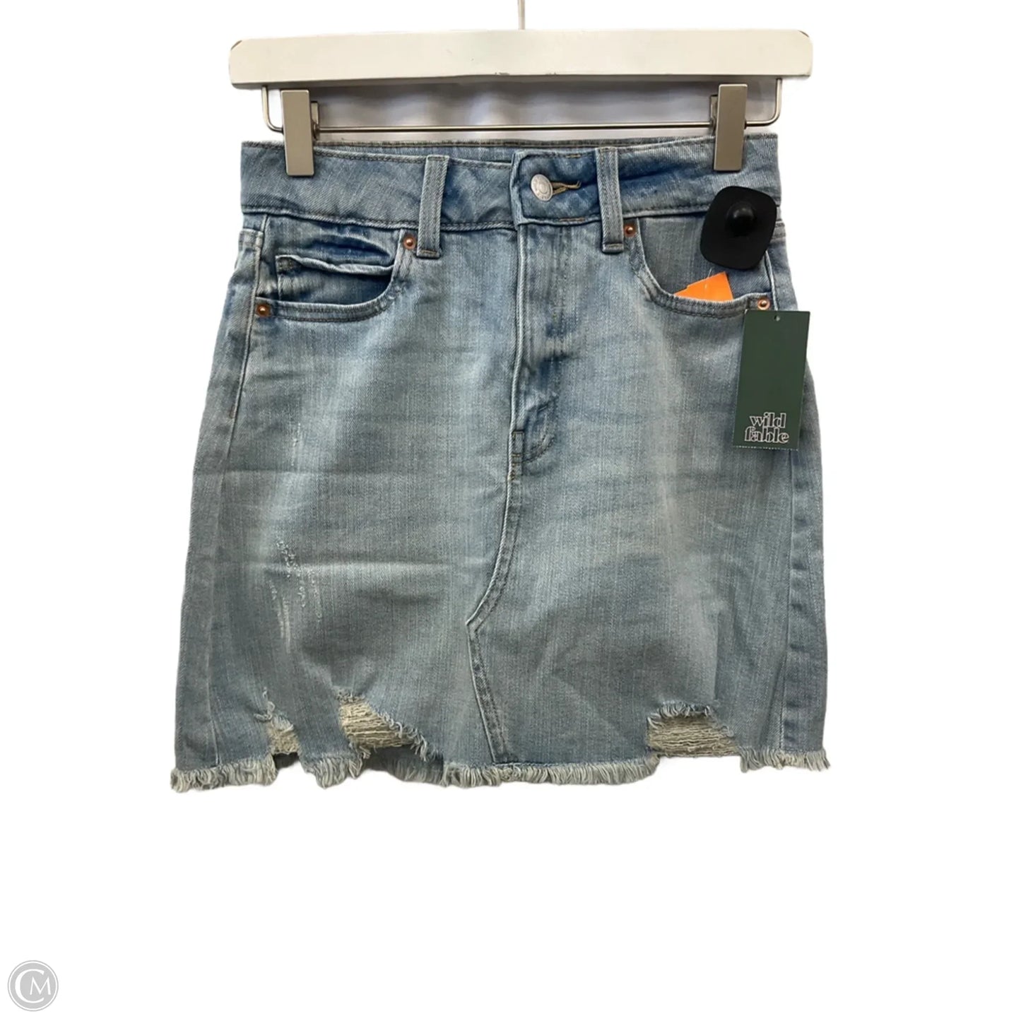 Skirt Mini & Short By Wild Fable In Blue Denim, Size: 0