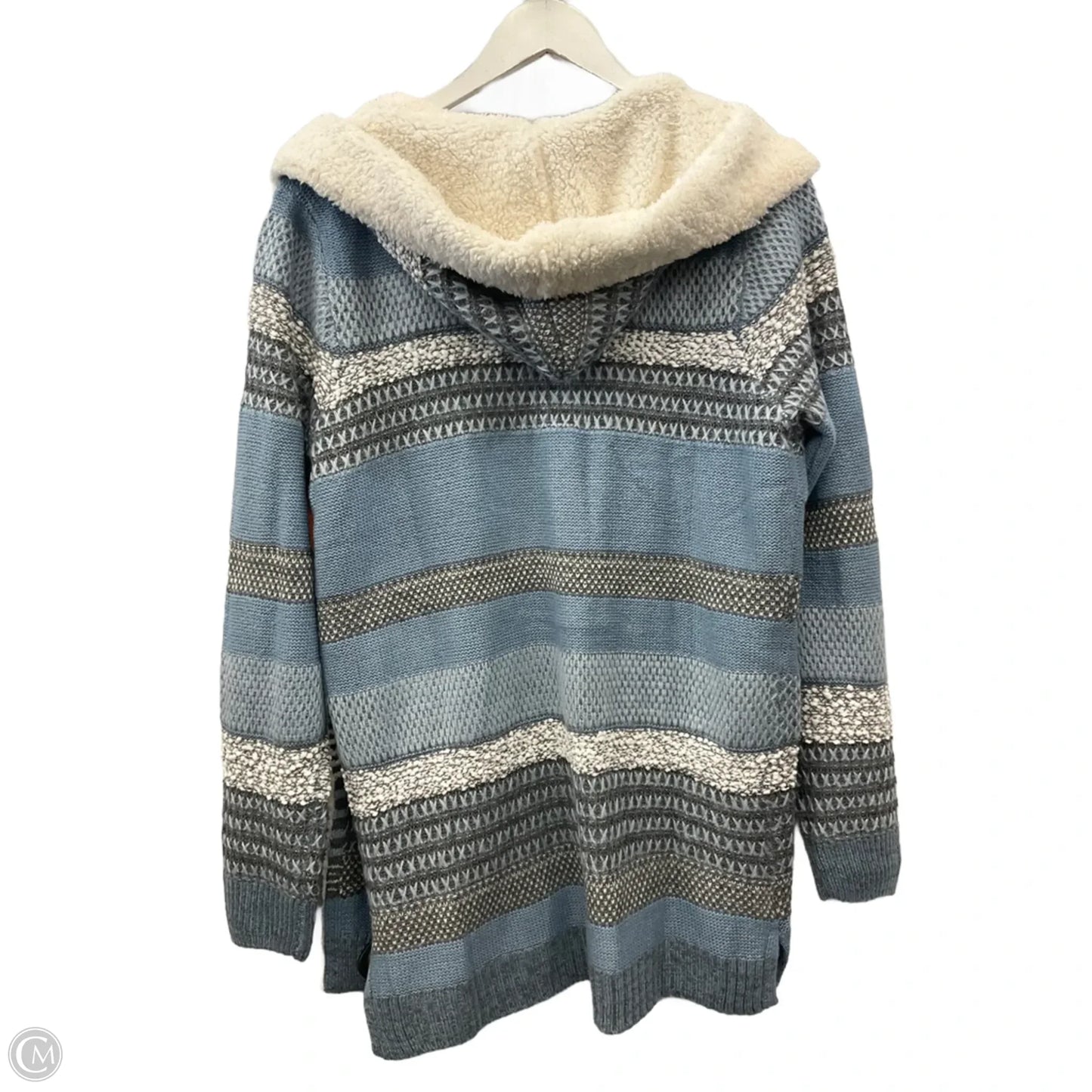 Sweater Cardigan By Clothes Mentor In Blue, Size: L