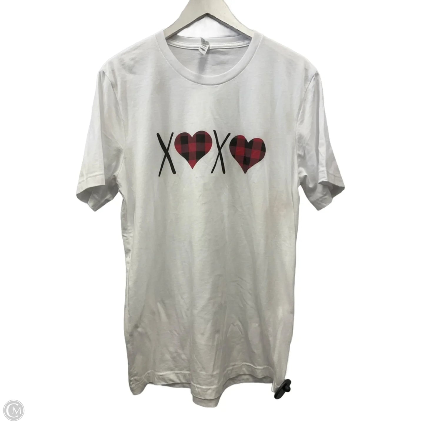 Top Short Sleeve By Canvas In White, Size: L