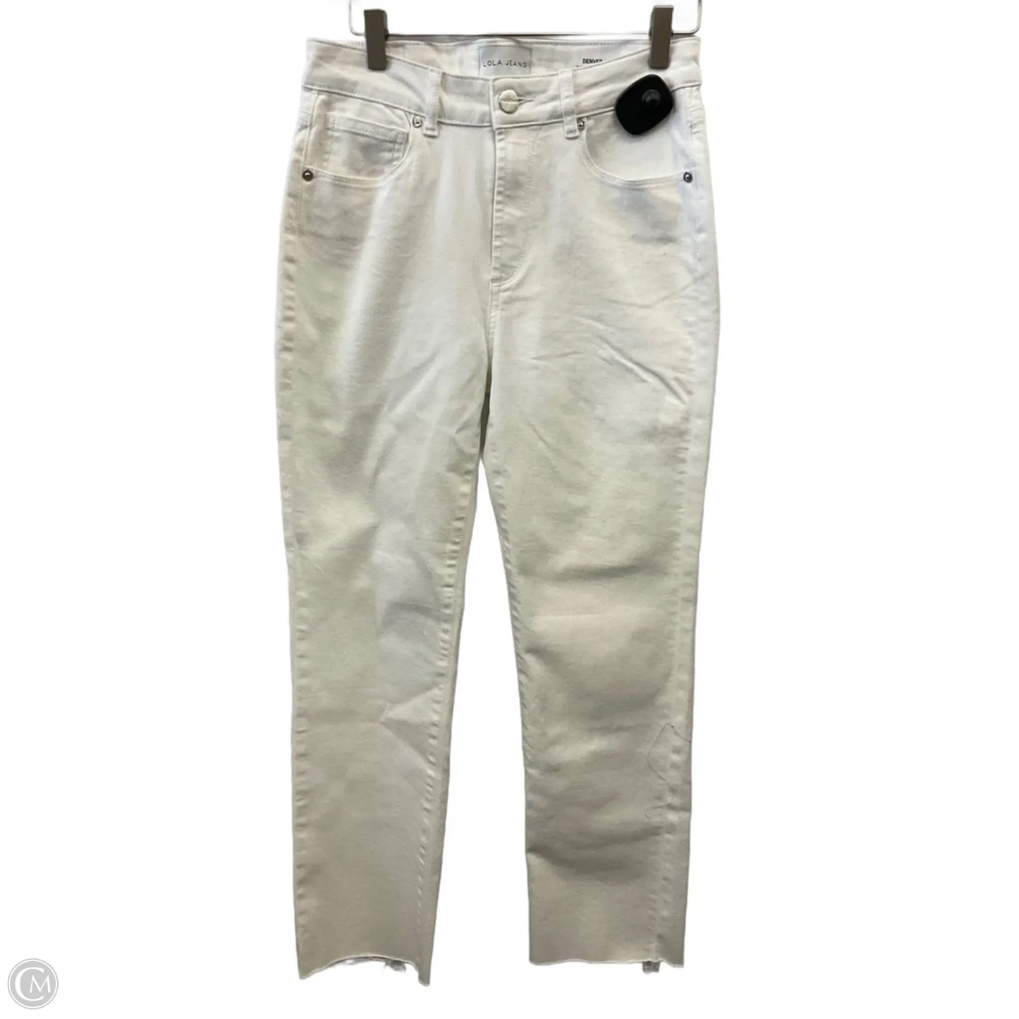 Jeans Straight By Lola In White, Size: 4