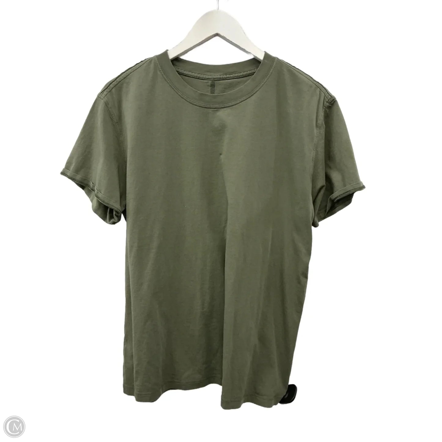 Athletic Top Short Sleeve By Lululemon In Green, Size: M