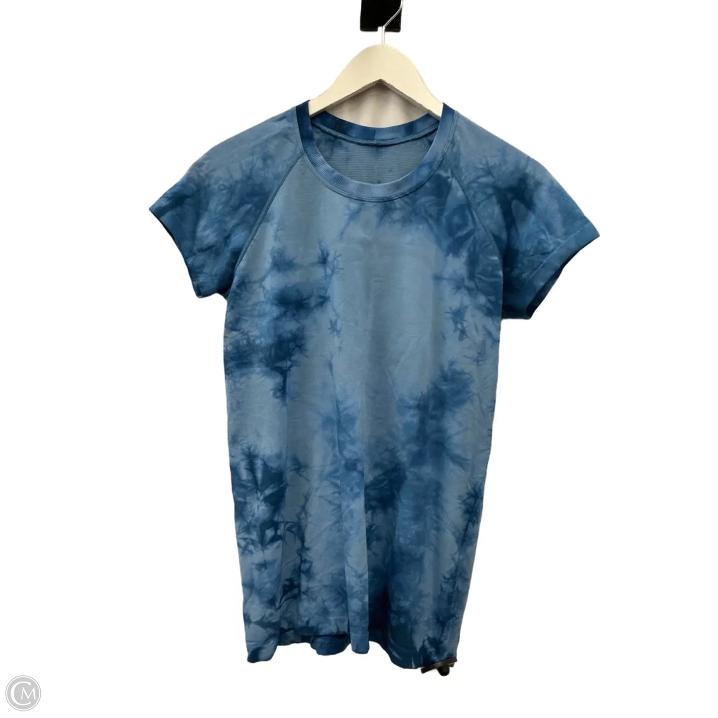 Athletic Top Short Sleeve By Lululemon In Blue, Size: M