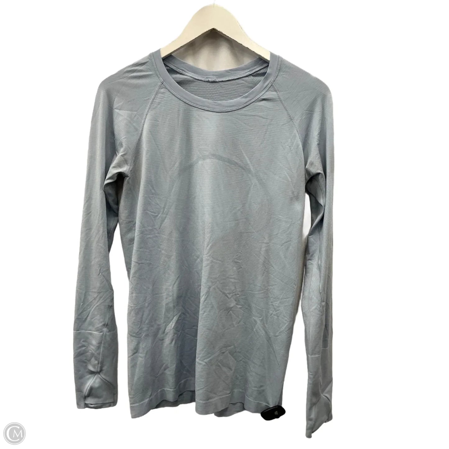 Athletic Top Long Sleeve Collar By Lululemon In Blue, Size: M