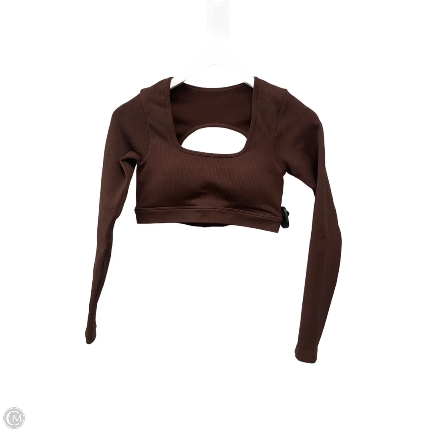 Athletic Top Long Sleeve Crewneck By Cme In Brown, Size: M