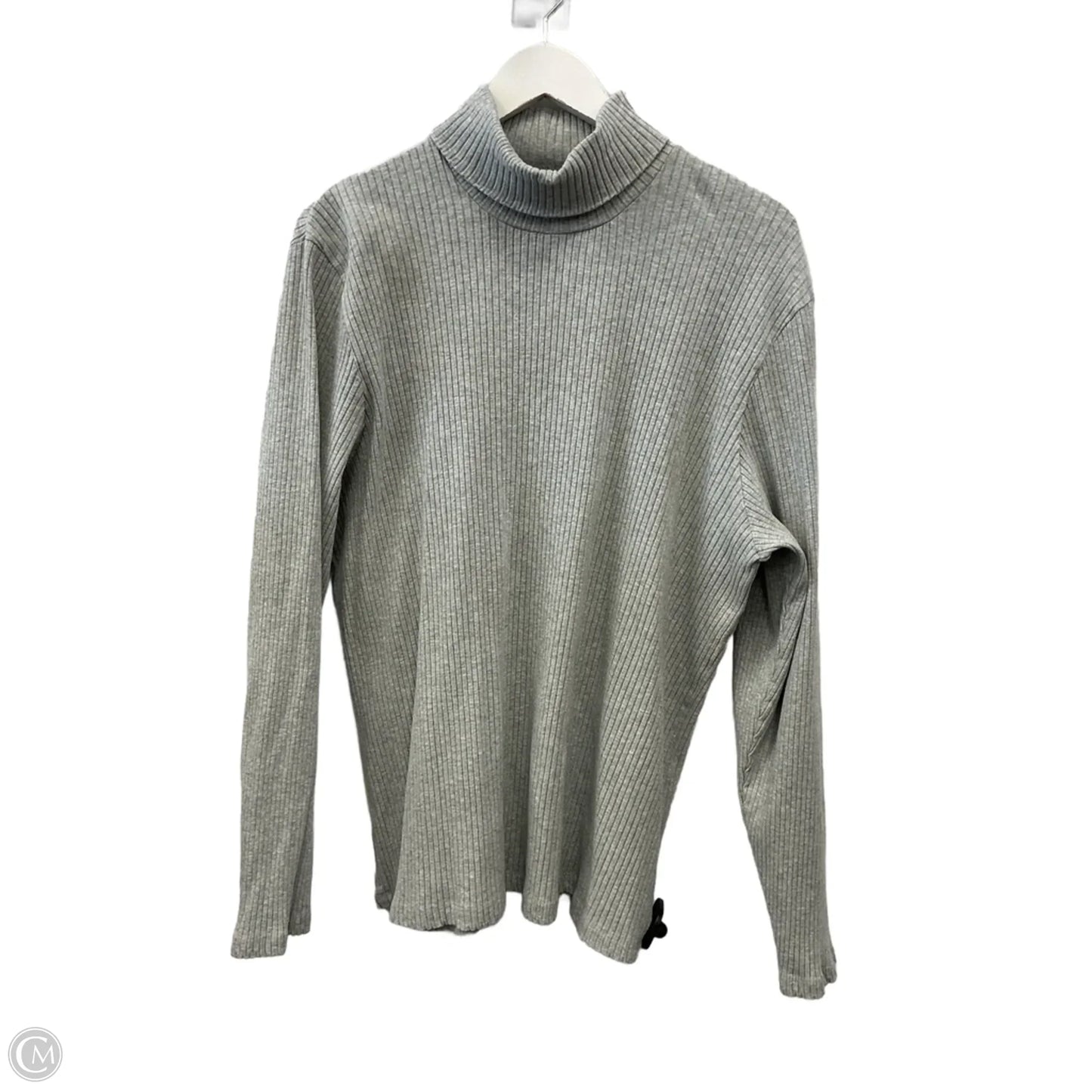 Top Long Sleeve By Lands End In Grey, Size: 2x