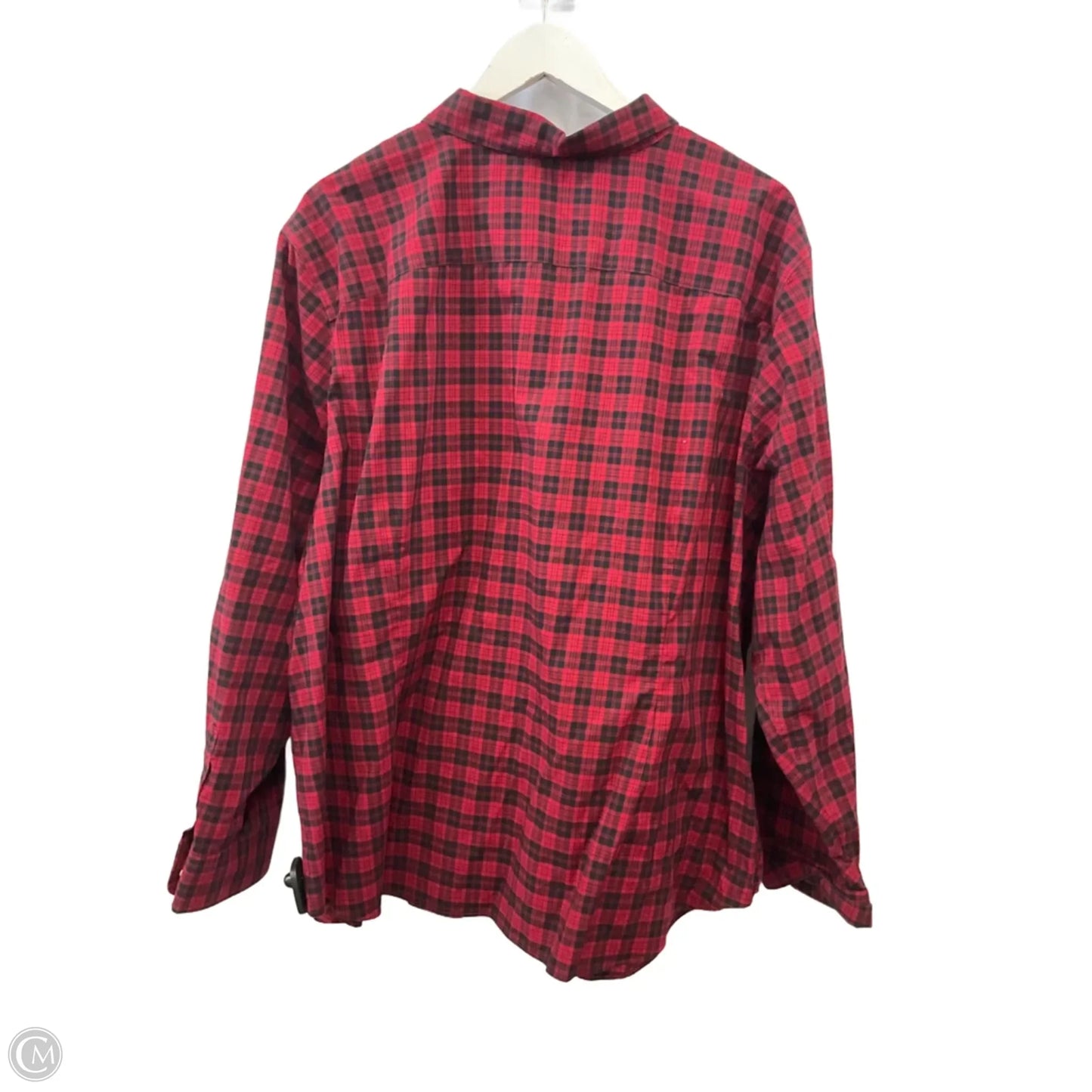 Top Long Sleeve By Chaps In Red, Size: 3x