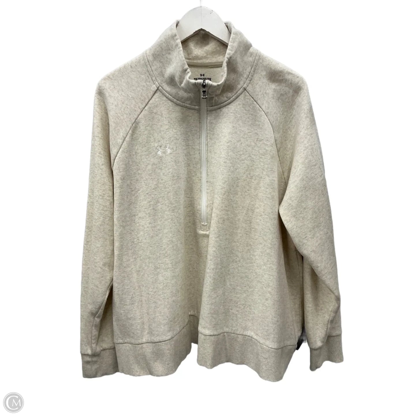 Athletic Sweatshirt Collar By Under Armour In Cream, Size: 2x