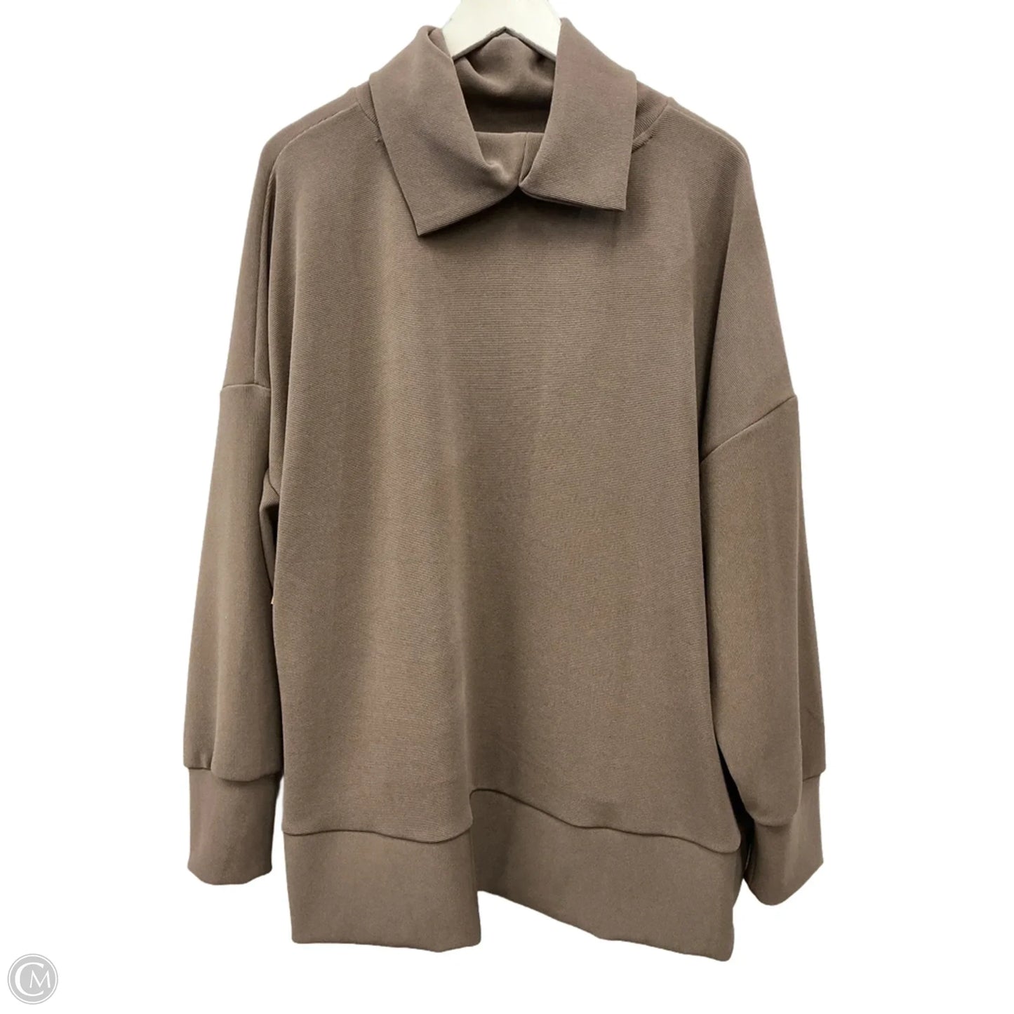 Top Long Sleeve By Simply Vera In Brown, Size: 2x