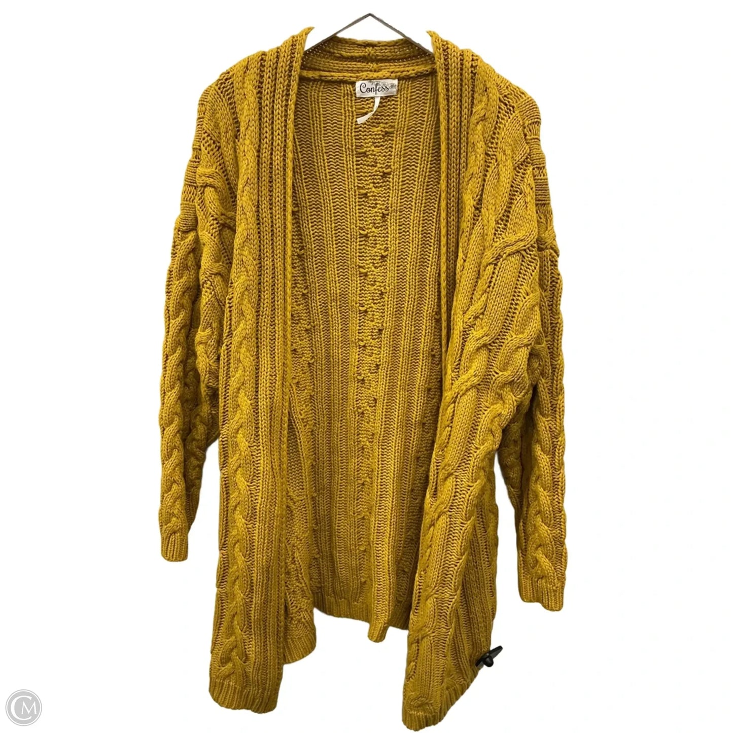 Sweater Cardigan By Clothes Mentor In Yellow, Size: 2x