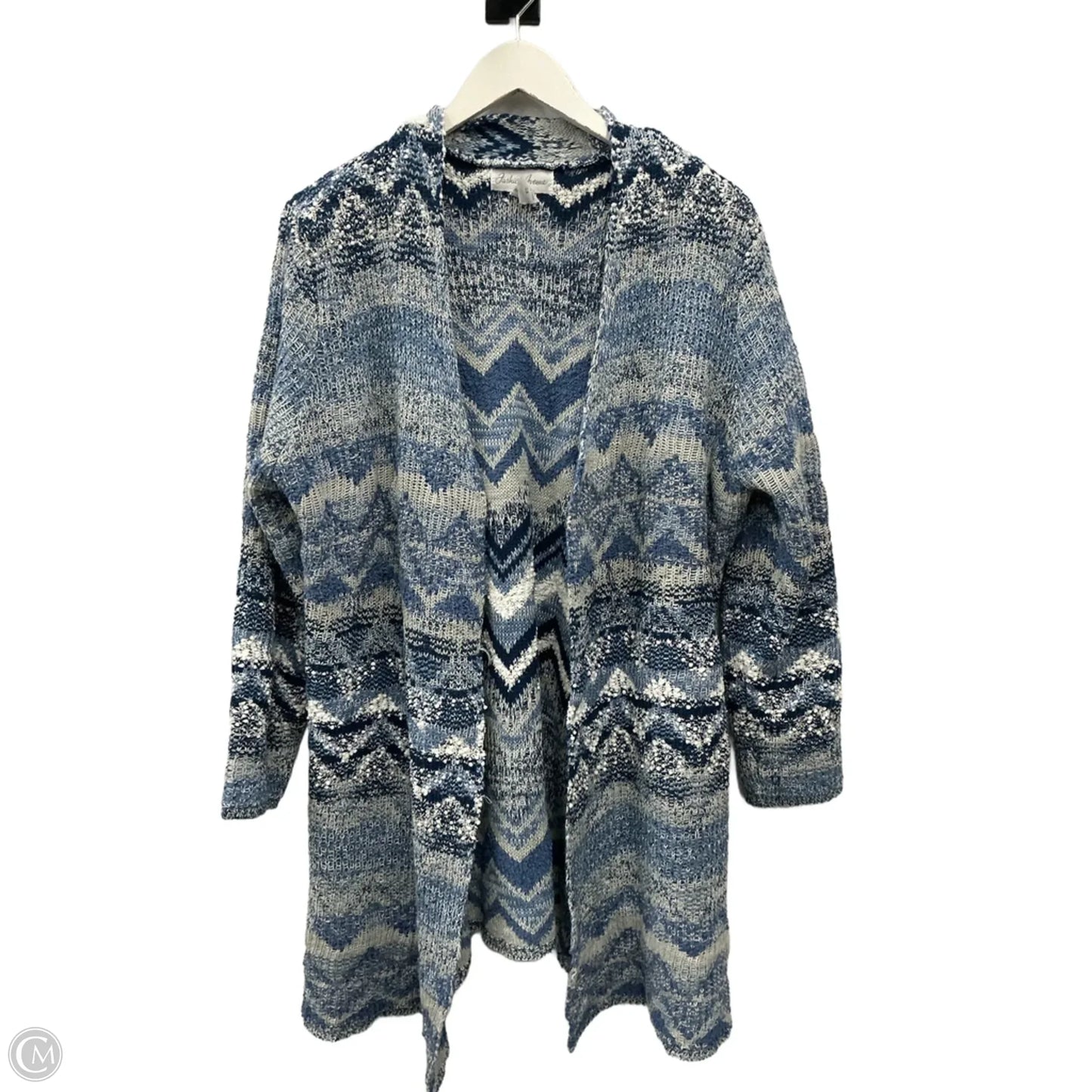 Sweater Cardigan By Clothes Mentor In Blue, Size: 2x