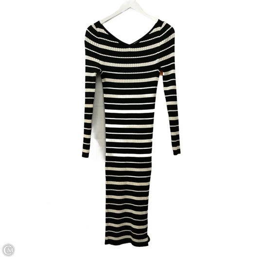 Dress Casual Midi By H&m In Striped Pattern, Size: M
