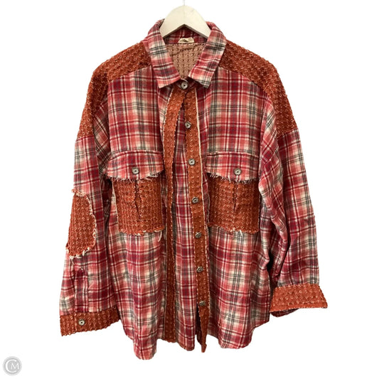 Top Long Sleeve By Pol In Orange, Size: L