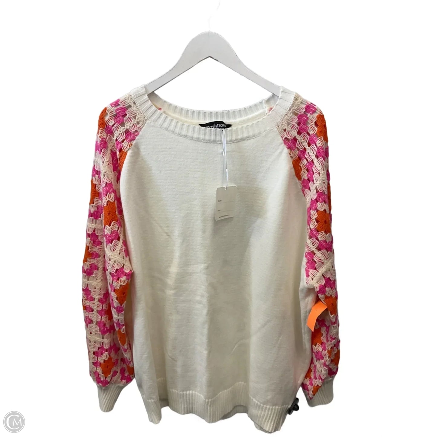 Sweater By Davi & Dani In White, Size: 2x