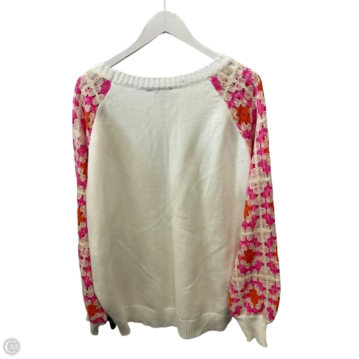 Sweater By Davi & Dani In White, Size: 2x